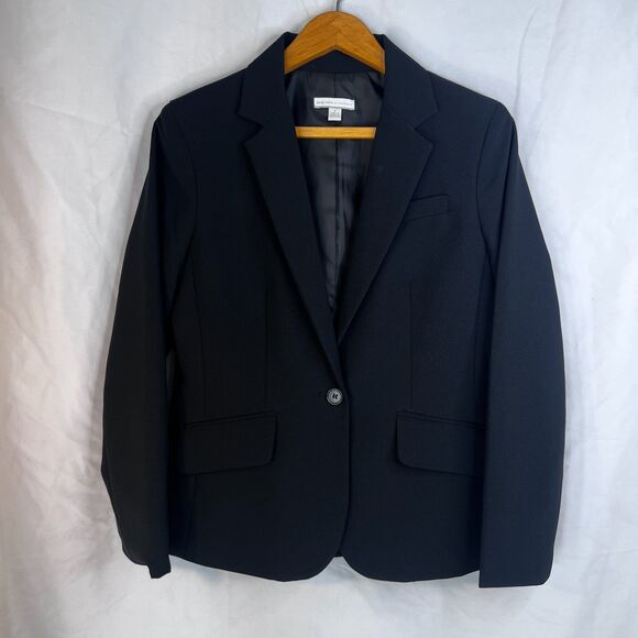 New York & Company Basic Black Blazer Single Breasted One Button Size 8 - Picture 9 of 9